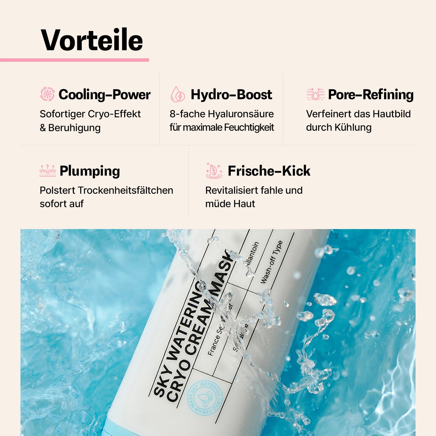 DIFFER & DEEPER – Kühlende Feuchtigkeitsmaske für intensive Hydration