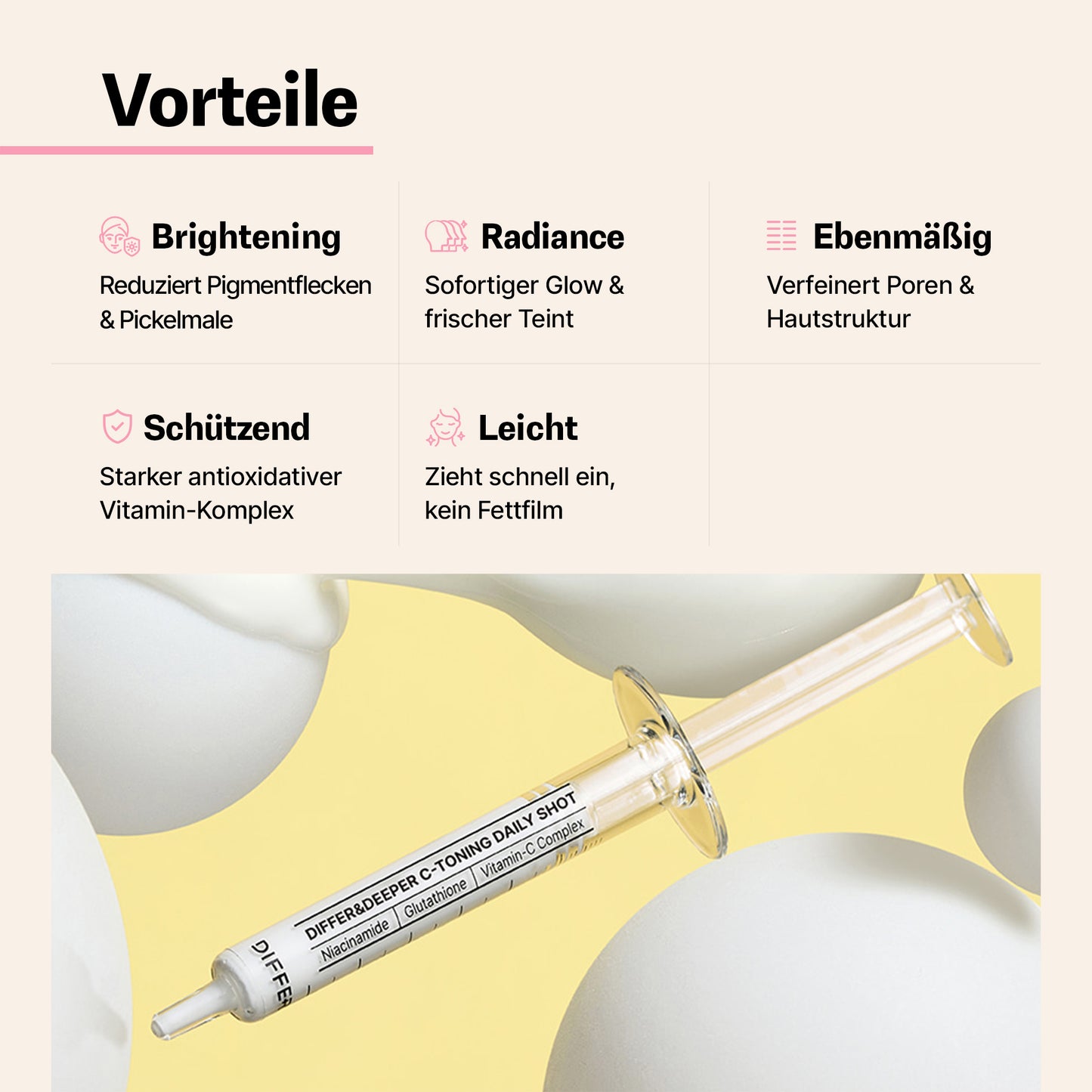 DIFFER & DEEPER – Vitamin C Serum für strahlende & ebenmäßige Haut