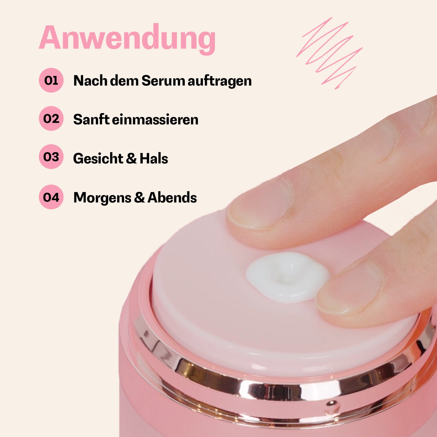LARA CLARA – Anti-Aging Gesichtscreme mit Peptiden für glattere Haut