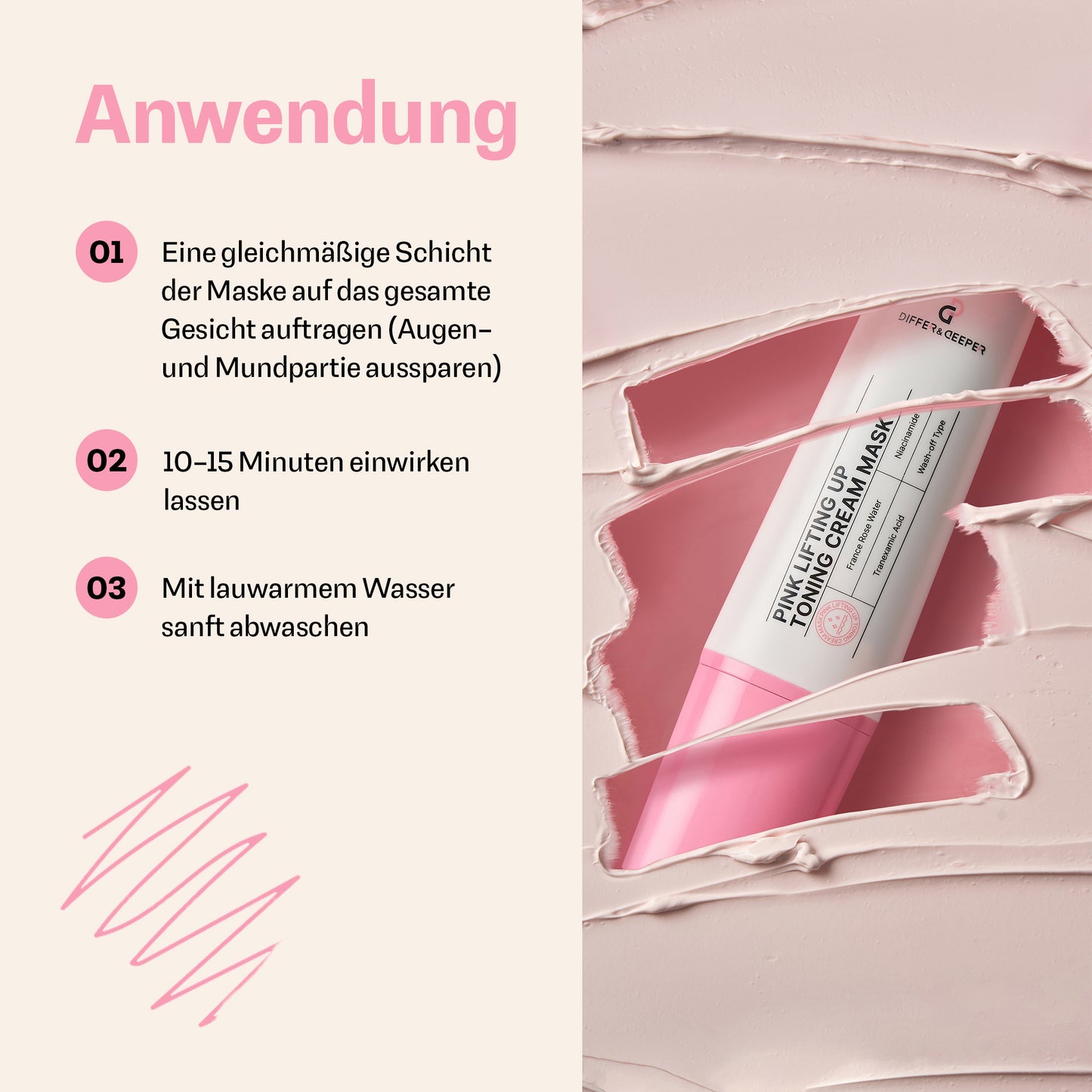 DIFFER & DEEPER – Straffende Gesichtsmaske für festere Haut