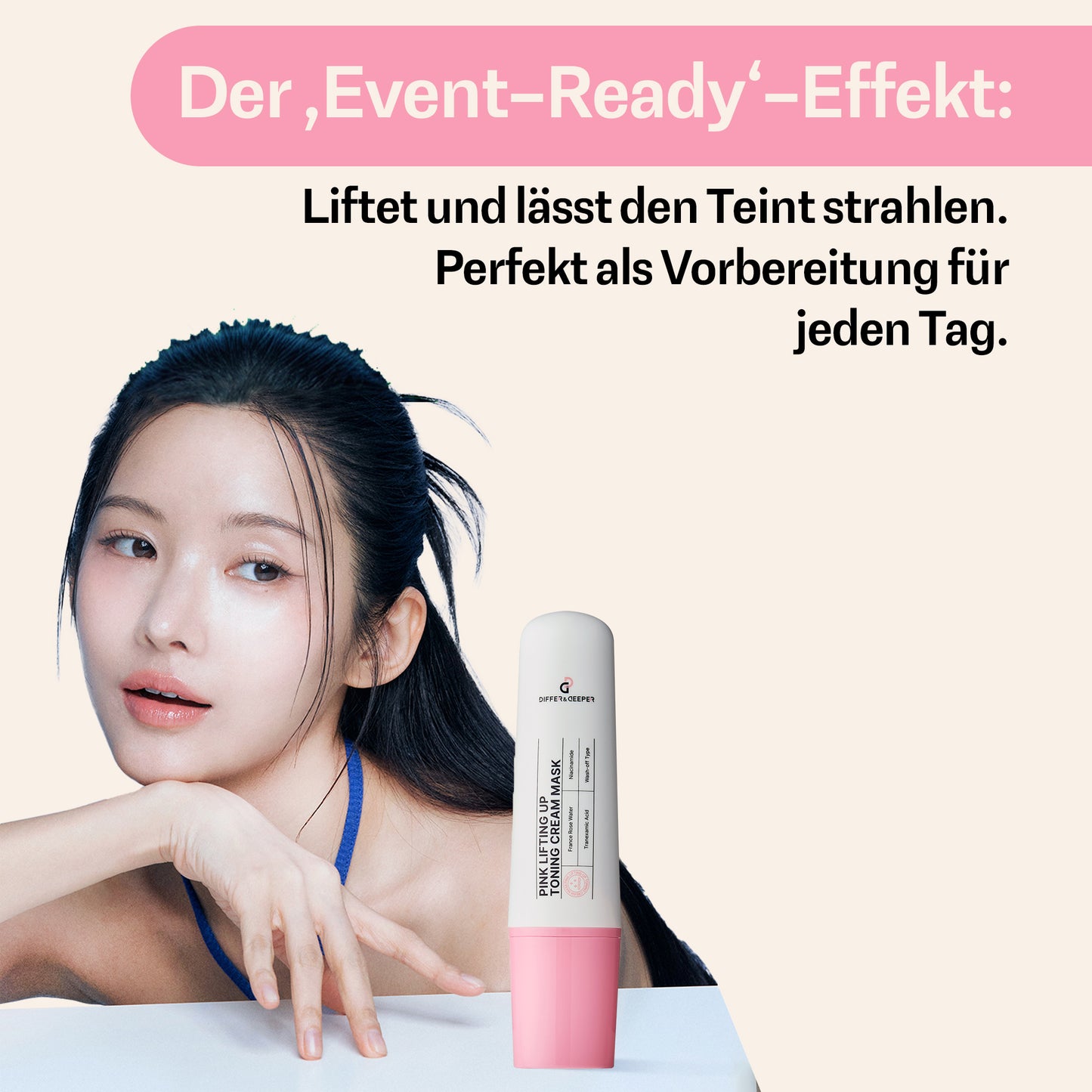 DIFFER & DEEPER – Kühlende Feuchtigkeitsmaske für intensive Hydration
